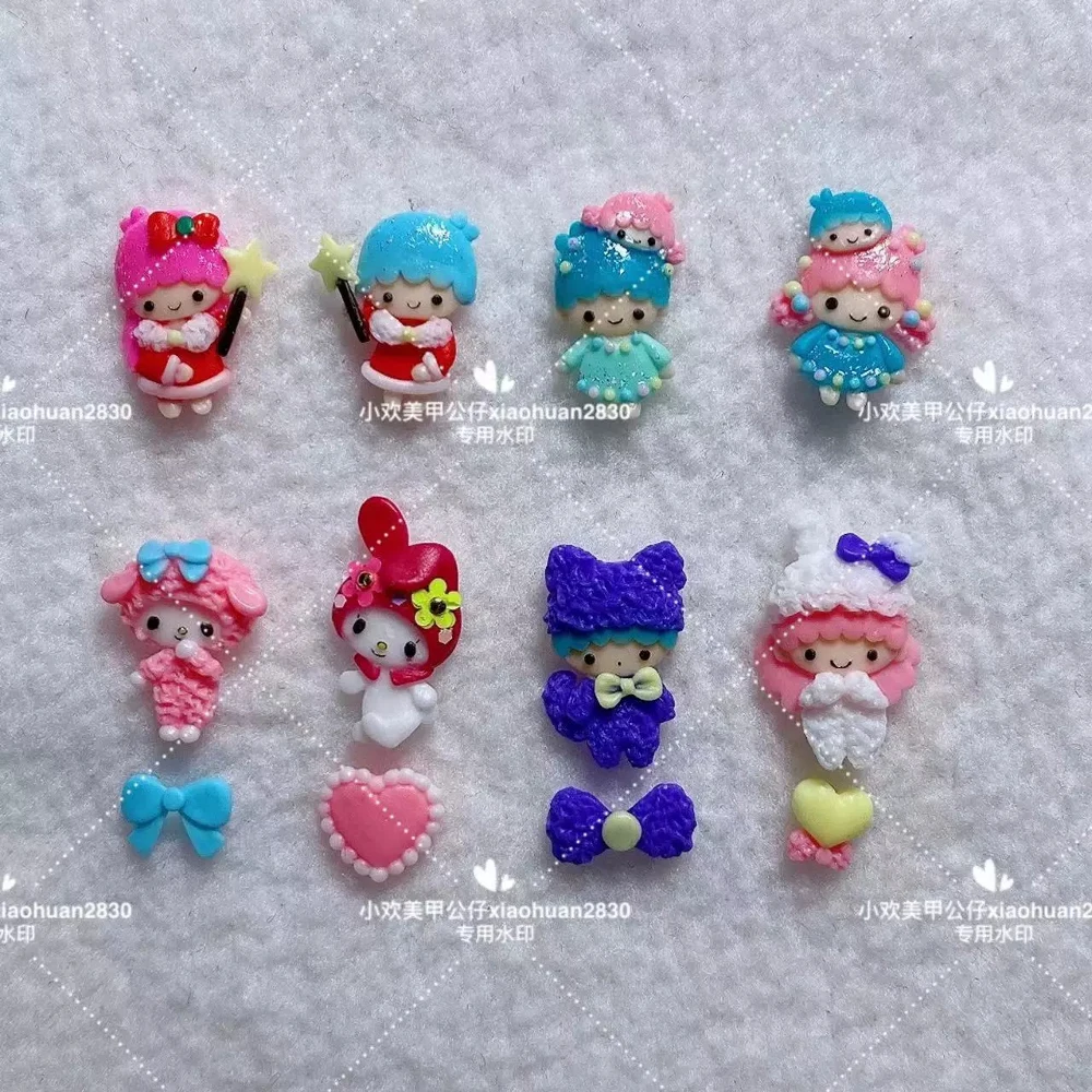 

Kawaii Sanrio Little Twin Star Mymelody Silica Gel Nail Mold Finished Product Plush Hat Nail Template Accesories Decoration Tool