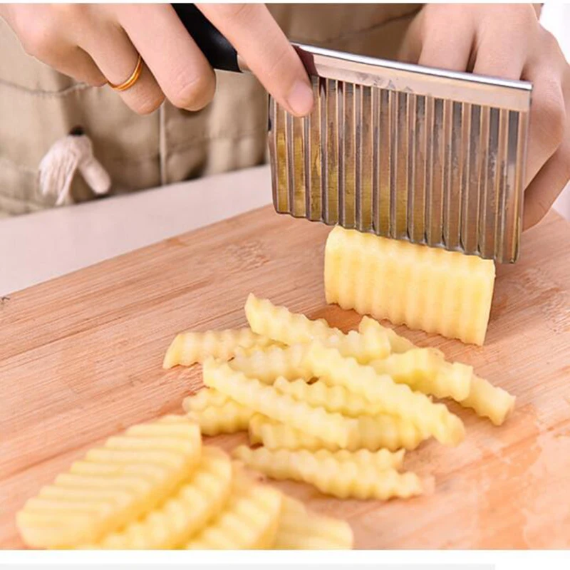 

Potato Wavy Peeler Tool Stainless Steel Vegetable Fruit Cutting Peeler Cooking Tools Kitchen Cutting Knives