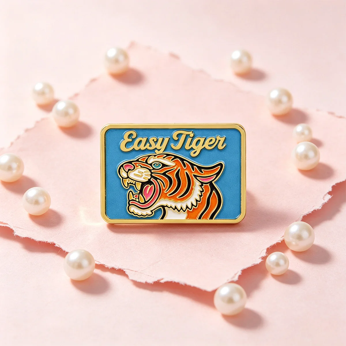 9pcs/Set Easy Tiger Enamel Pin Cool Tattoo Tiger Lapel Pins Badge on Backpack Clothing Accessories Fashion Jewelry Friends Gift view 4