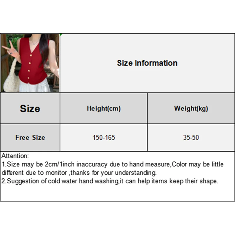 ภาษาฝรั่งเศสคําสีทึบ High end แฟชั่นเสื้อกั๊กเสื้อ V คอ Single-breasted Slim ถักเสื้อกั๊กสําหรับสตรี