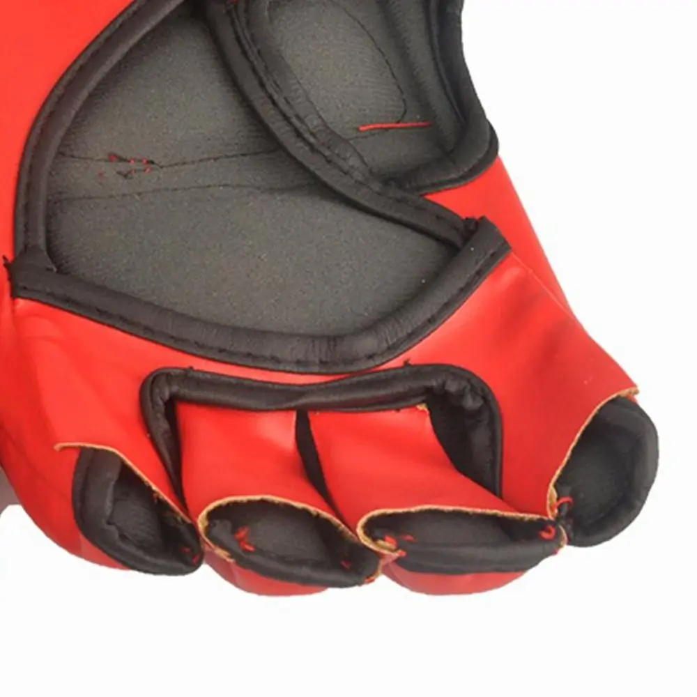 

1 пара профессиональных боксерских перчаток с кожаной подкладкой, тренировочные перчатки с полупальцами, универсальные перчатки для кикбоксинга