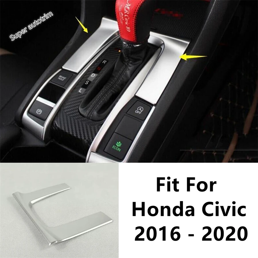 

Central Control Shift Gear Box Panel Cover Trim For Honda Civic 2016 - 2020 ABS Matte / Carbon Fiber Accessories Interior Refit