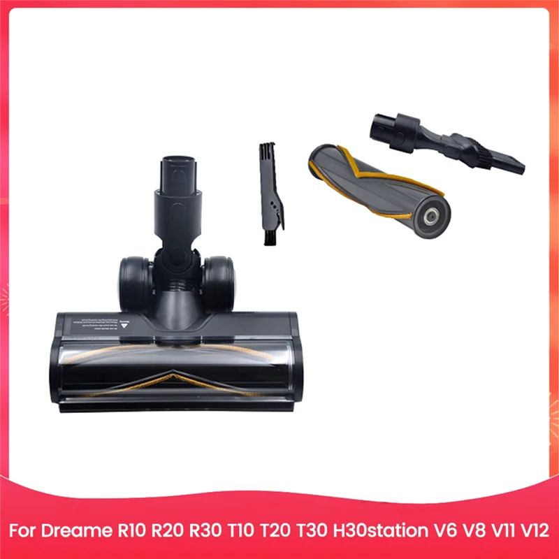 

AC93-Electric Floor Brush For Dreame R10 R20 R30 V6 V8 Spare Parts Anti-Tangle Floor Brush Head With LED Lights