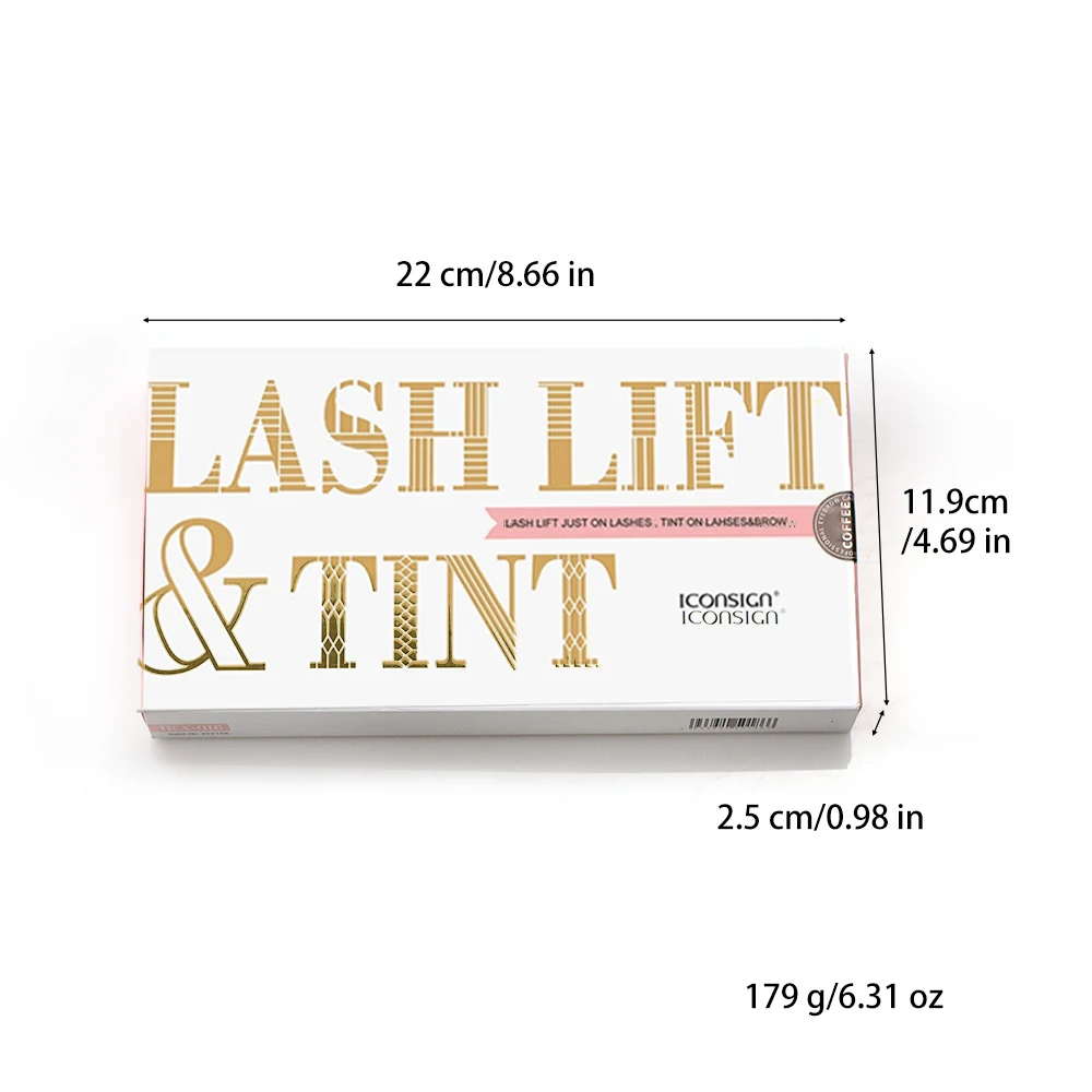 ICONSIGN Lash Lift and Tint Kit Eyelash Perm Kit Eyebrow Dye Tint Kit Lifting Eyelashes Brow Dye Eyes Makeup Tools Black Brown