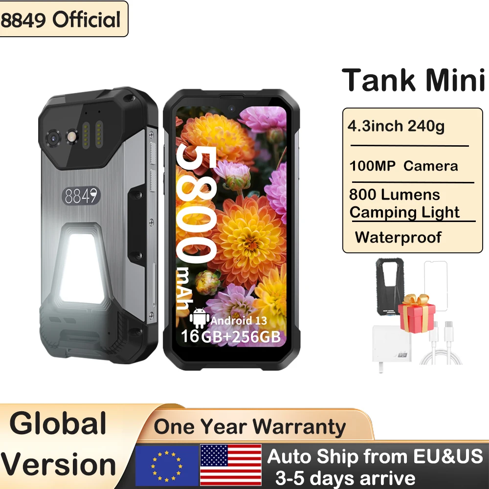 Spain Warehouse 8849 Tank Mini Unihertz Rugged smartphones 4.3