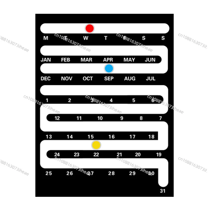

Nordic Style New Calendar Desktop Home Ornament Calendar Creative Acrylic Wall-Mounted Perpetual Calendar