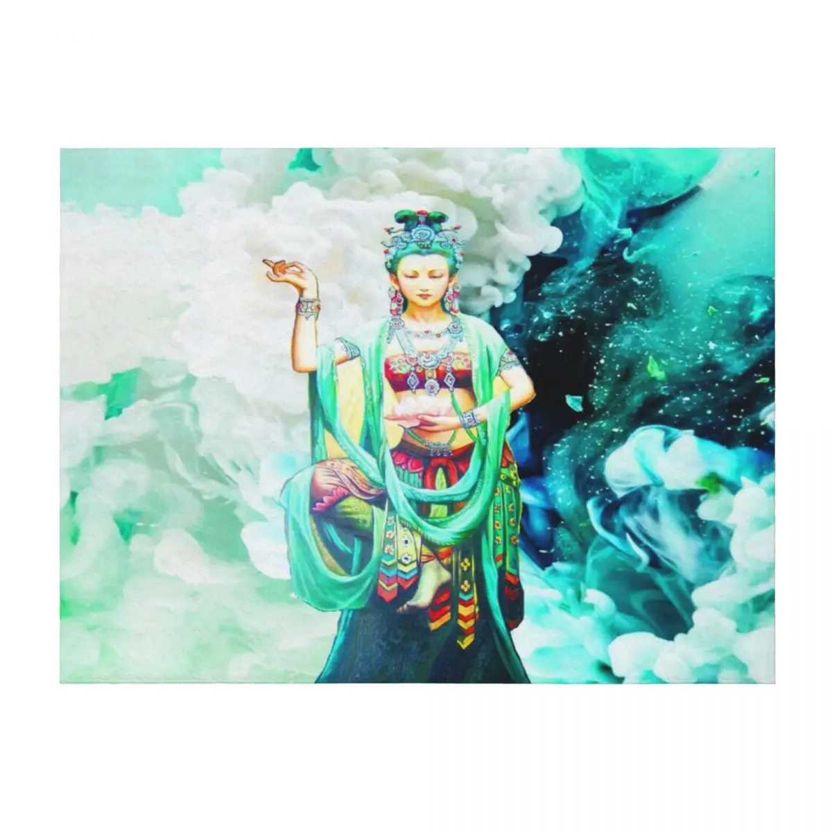 

Kwan Yin The Goddess of Mercy Throw Blanket warm for winter Kid'S Cute Soft Blankets