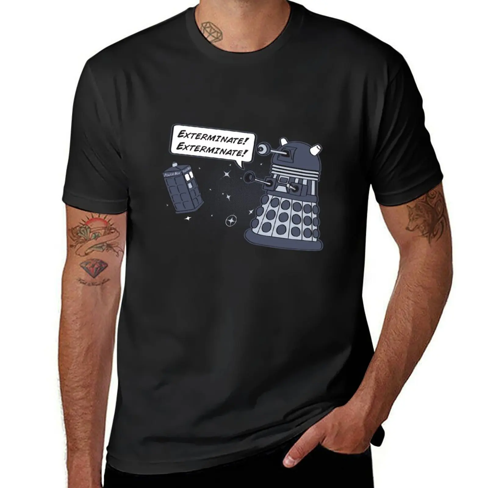 Exterminate! T-Shirt tees Aesthetic clothing oversized mens graphic t-shirts big and tall