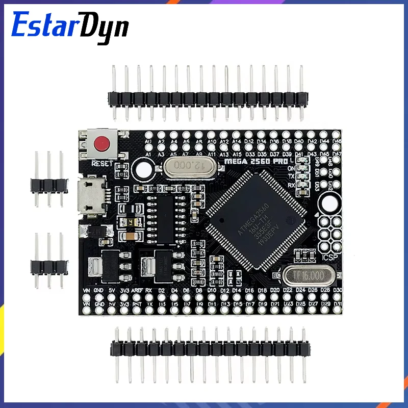 Estardyn MEGA 2560 PRO Embed CH340G/ATMEGA2560-16AU Chip with male pinheaders Compatible for Arduino Mega2560 for arduino