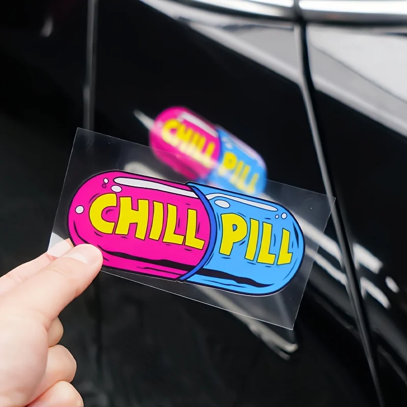 

1PC High Quality Premium Waterproof Colorful Capsule Vinyl Stickers for Car Motorcycle Laptop Decoration Durable Fashion Design