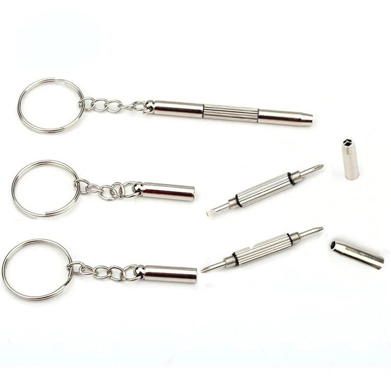 New Glasses Screwdriver Eyeglass Screwdriver Watch Repair Kit with Keychain Portable Hand Tools Precision Screwdriver Tools