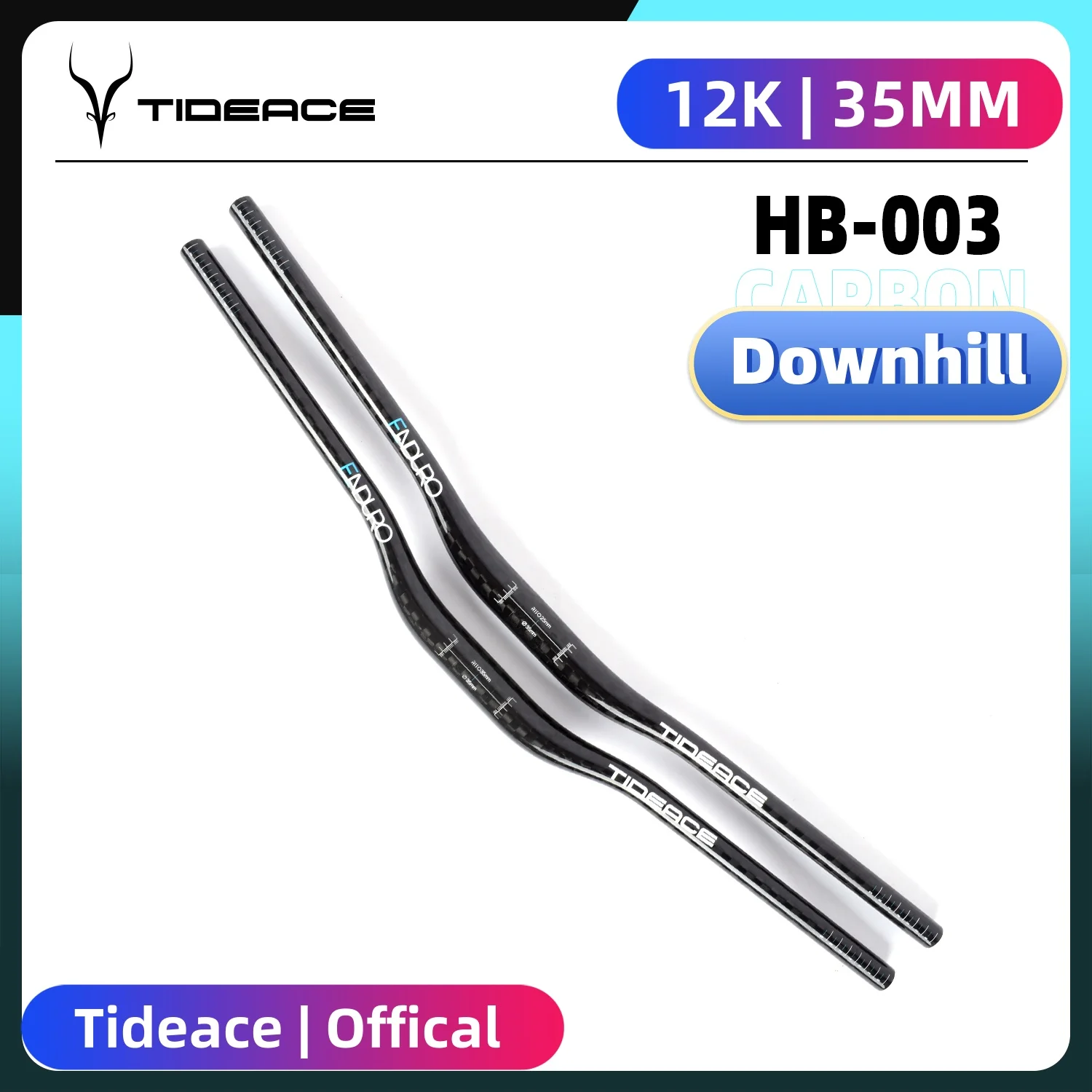 

12K Full Carbon Handlebar 35mm Enduro Mountain Bike MTB Rise Handlebars Cycling Racing Bicycle Parts