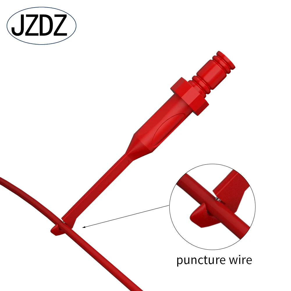 JZDZ Test Probe Clip Non-Destructive Wire-Piercing Back Probe Pins 4MM Jack Puncture Test Hook Tool  J.30057