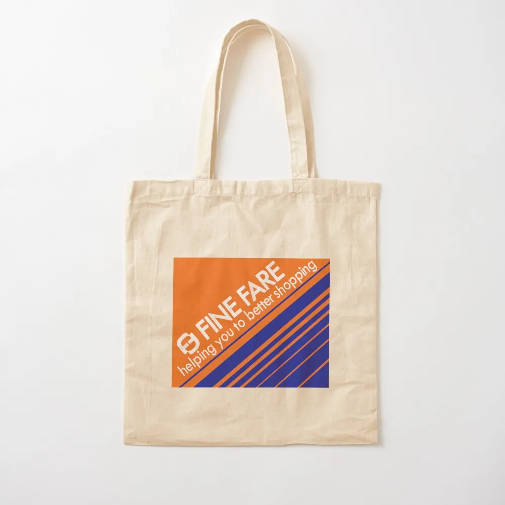 Fine Fare' plastic bag branding (1980s) Tote Bag great bag Cloth tote women