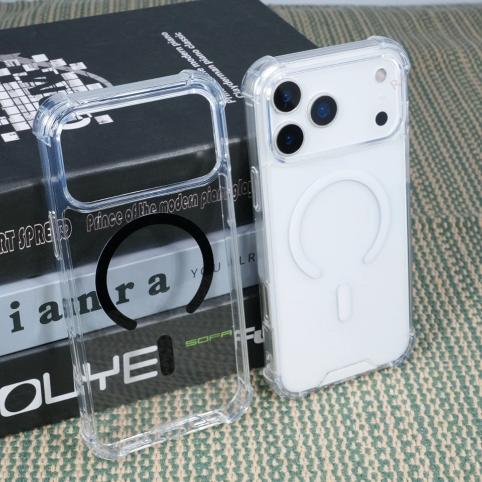 Transparent Magnetic Phone Case for iPhone 11 12 13 16 17 Pro Max Air 14 15 16 Plus 16E Magsafe Silicone Wireless Charging Cover - Image 4