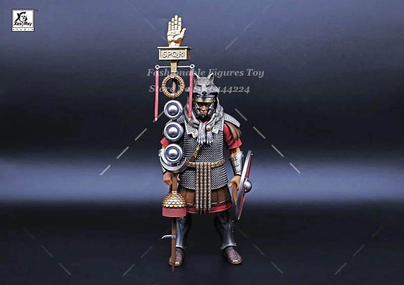 XESRAY-Soldado Honor Battle Action Figure para Homens, 4 Ondas, Legião Romana, Centurião, Portador da Bandeira, Infantaria, Conjunto Completo, Modelo 6 ", 1:12