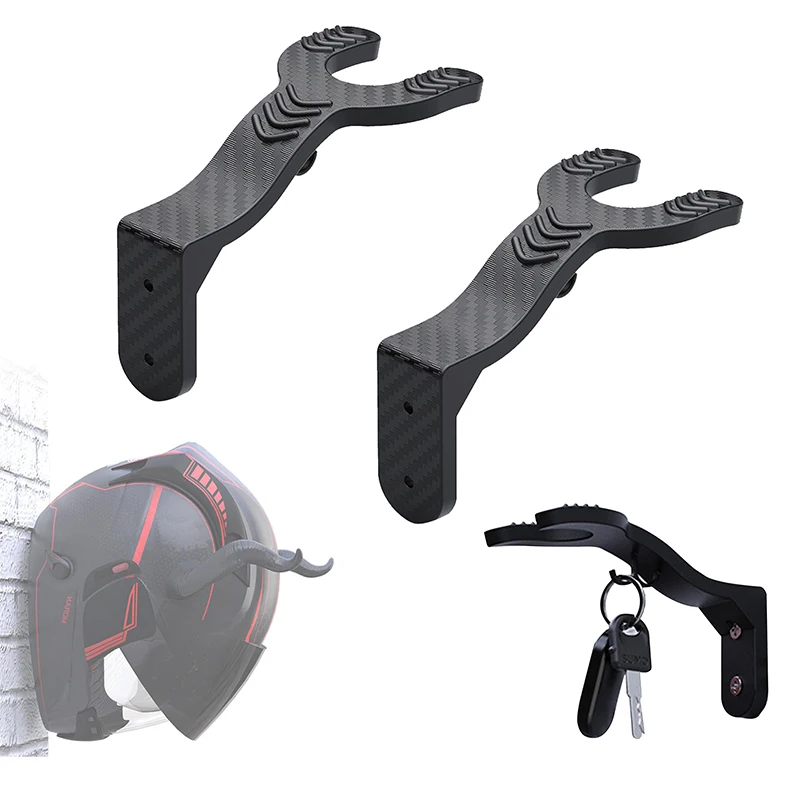 1-3 Pc Motorcycle Helmet Rack Wall Mount Hooks Heavy Duty Hat Coat Holder Storage Organizer Garage Hanging Hook Mount Rack