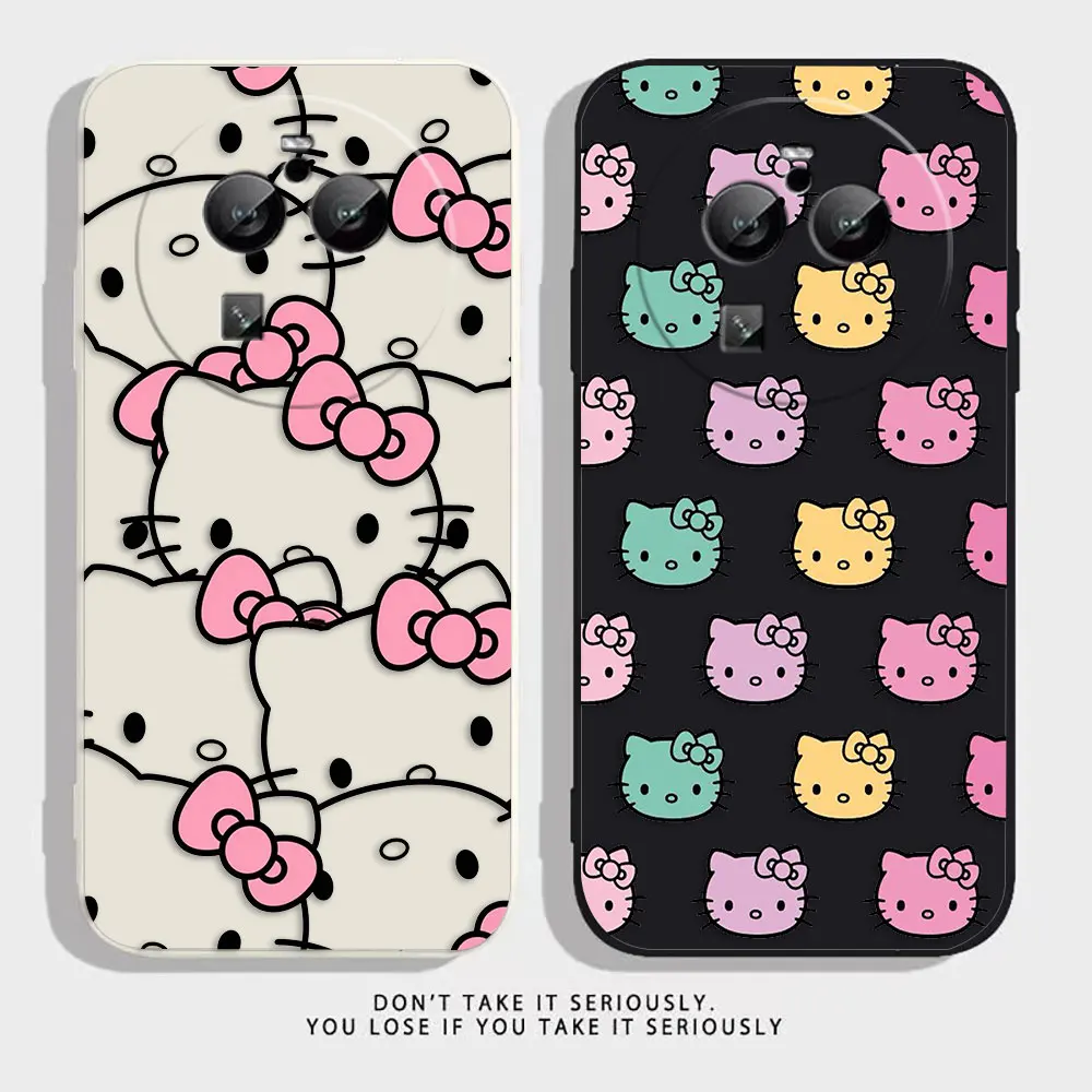 Cute Cat H-Hello K-Kitty Phone Case For OPPO FIND X5 X3 X2 RENO ACE Z REALME C20 C21 C33 C35 C53 C55 X50 X 5G PRO Case Funda