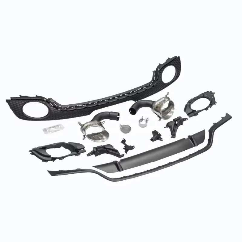 

For TT 2006-2014 Upgrade to TTRS REAR DIFFUSER WITH PIPES BODY KIT Car Body Kit