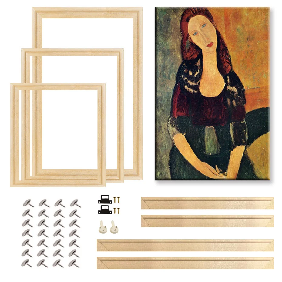 35x45 40x50cm Natural Wooden Picture Frame For Wall Canvas Frame Diamond Painting Frame Picture Poster Wall Frame Home Decor