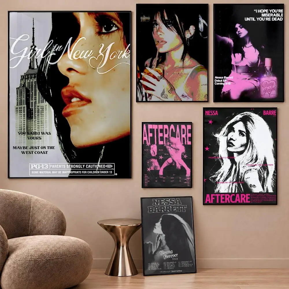 Nessa Barrett Passenger Princess Singer Poster Aesthetic Wall Art Poster HD Waterproof PP Self Adhesive Bedroom Dorm Room Decor
