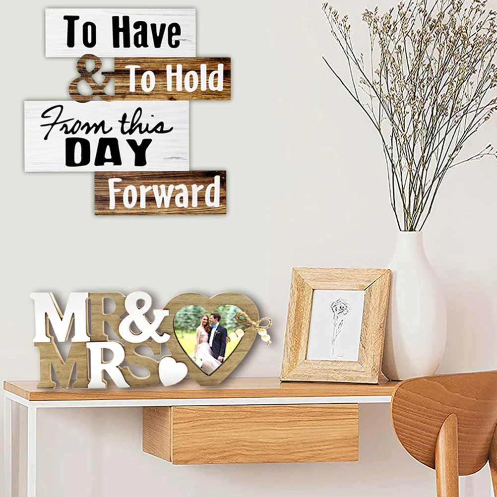 

Wooden Sign Hanging Wedding Wall Home Adornment Decor Art Decorations Ornament Board