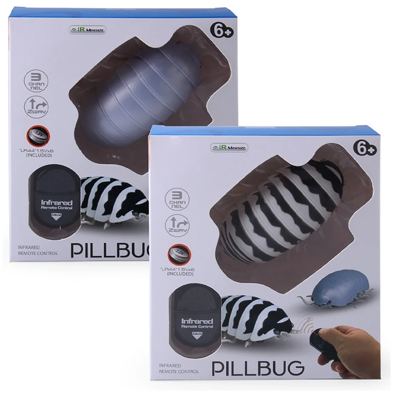 Realista Controle Remoto Pillbug Toy para Crianças, Novidade, Brinquedo Tricky, Presente de Aniversário, RC Animal, Simulação