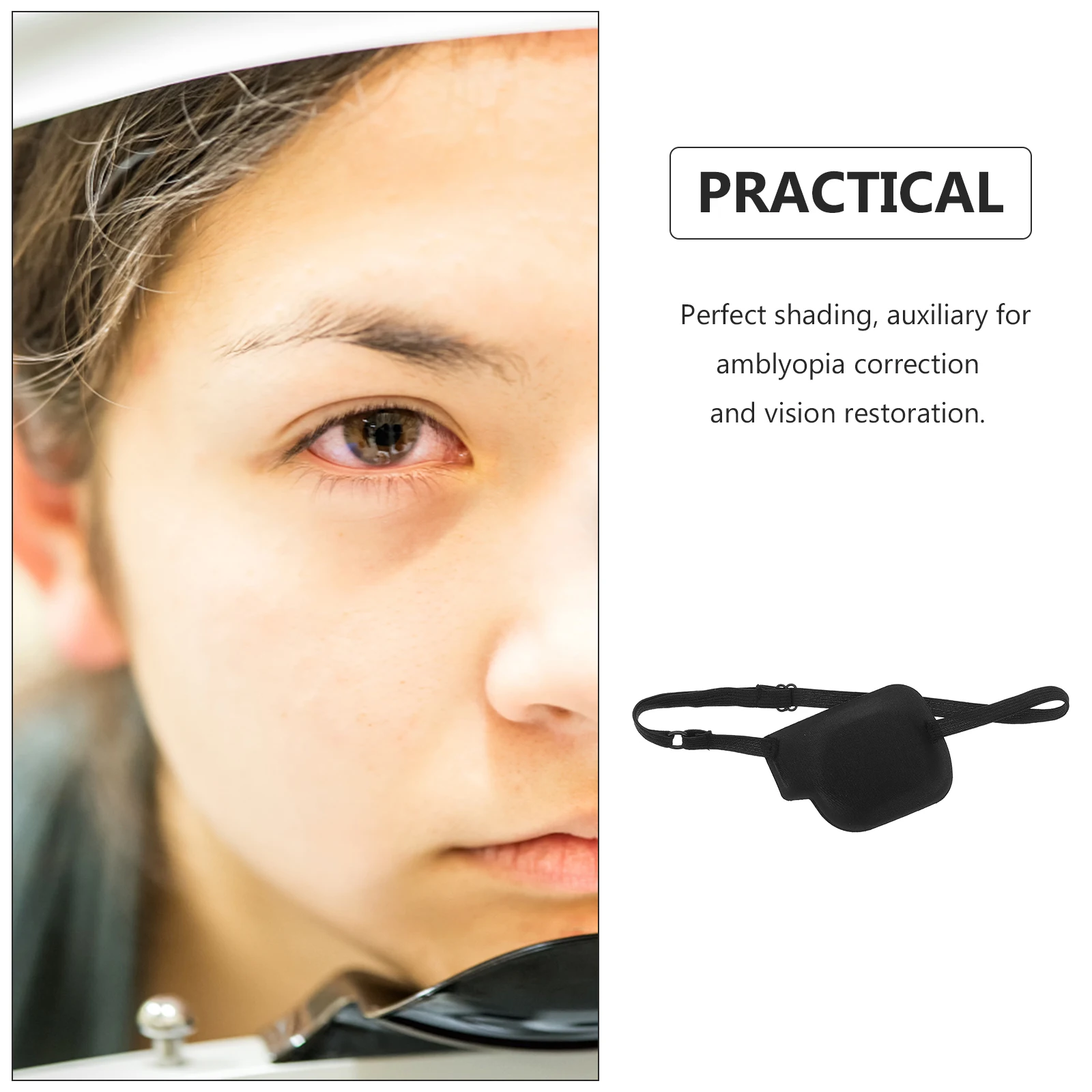 

3D Eye Mask Amblyopia Correction Patch for Kids Single Eye Patches Protector Polyester Labor Protection