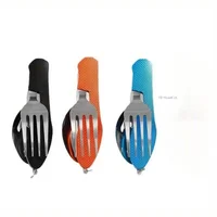 Multifunctional Camping Knife，Spork，Remove Folding Knife，Fork and spoon，Convenient Outdoor Tableware，Suitable for Camping 5