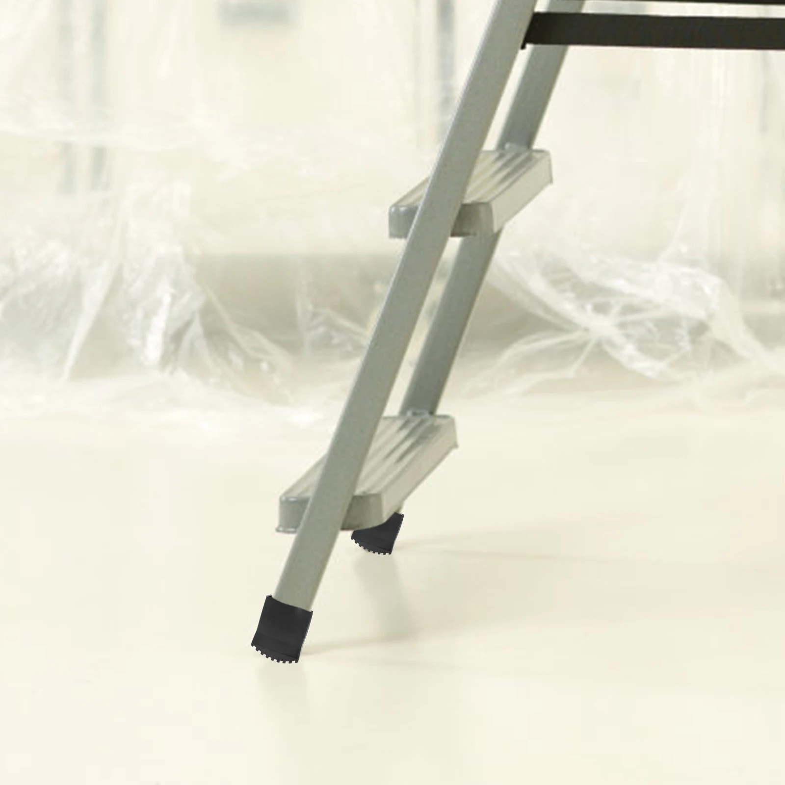 

2 pcs Non Slip Ladder Foot Cover Pad Square Anti Cushion Protector Furniture Feet Stairs Safety Durability Rubber Construction