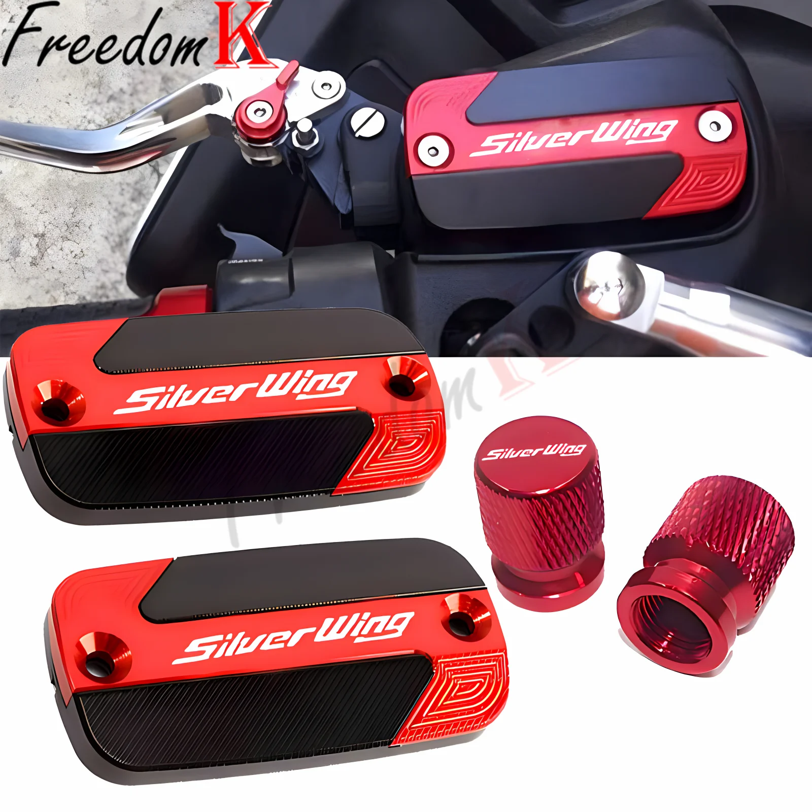 Tapa de depósito de líquido de freno delantero CNC para motocicleta, cubierta de cilindro apta para FCS600 Silverwing FCS 600 Silver Wing 2001-2011, calidad