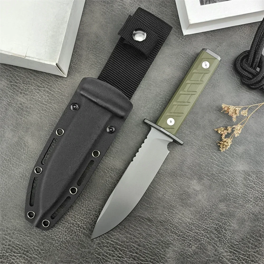 Z/T 0006 Outdoor multi-purpose camping survival rescue hunting tool Military fixed blade G10 Bushcraft EDC straight knife