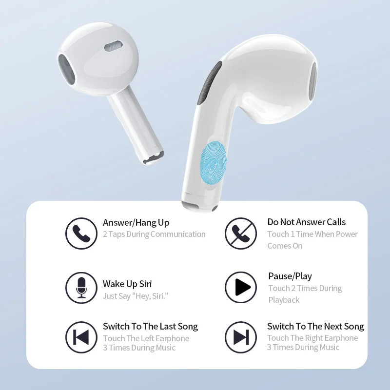 Original RUIZU TWS Touch Control Wireless Bluetooth 5.0 Headphones Sport Earbuds Music Headset For iphone Xiaomi phones Earphone