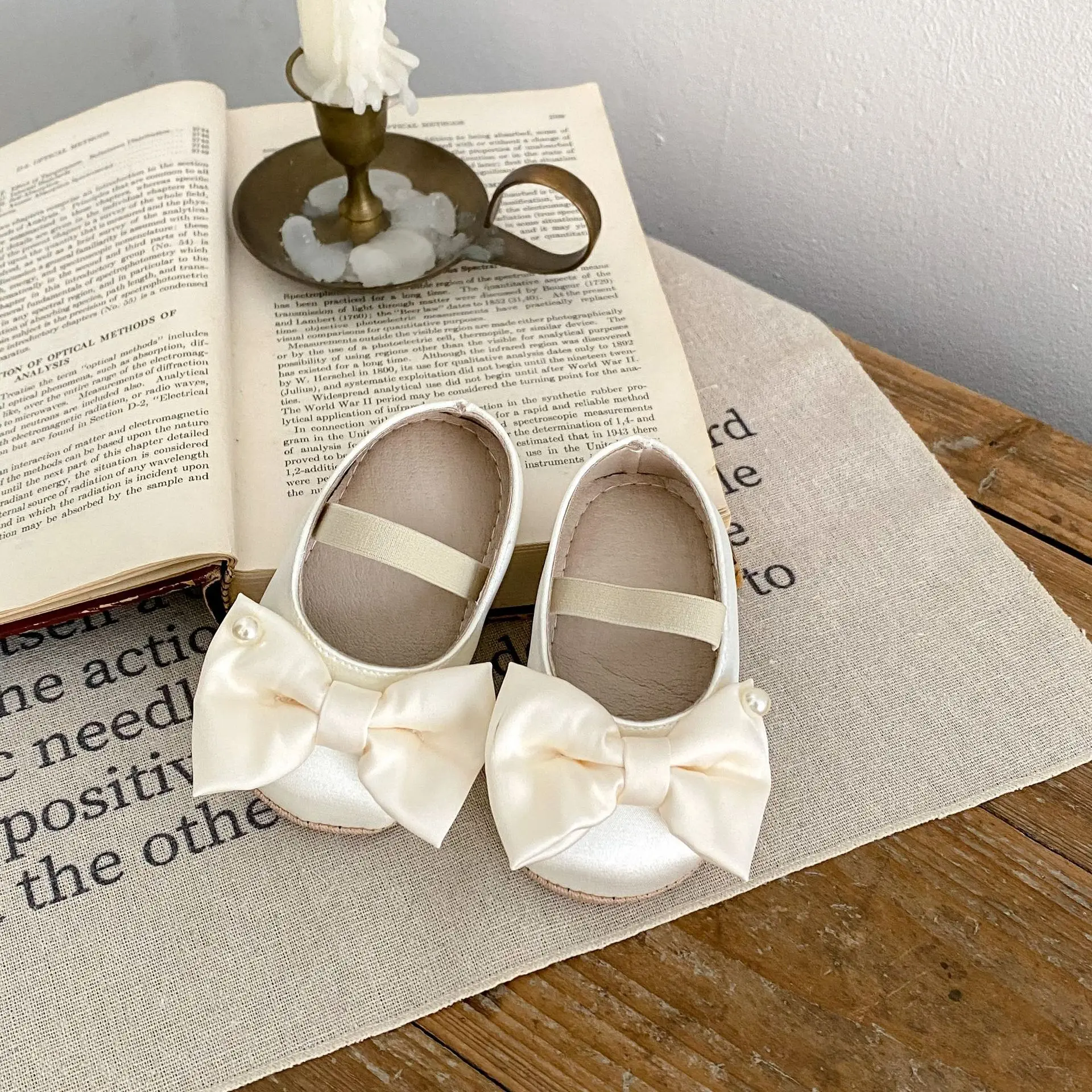 ​ ​ 2022 Frühlings-Babyschuhe für Mädchen, große Schleife mit Perlen, atmungsaktiv, rutschfest, weiche Sohle, 3 Farboptionen, 0–18 Monate ​