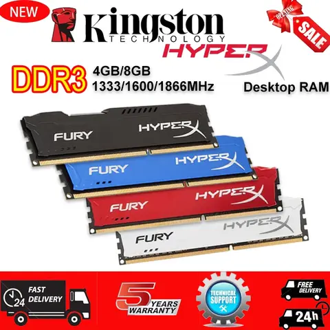 Kingston Hyperx Desktop RAM DDR3 4GB 8GB 1333MHz 1600MHz 1866MHz PC3 12800 240pin DIMM 1.5V RAM