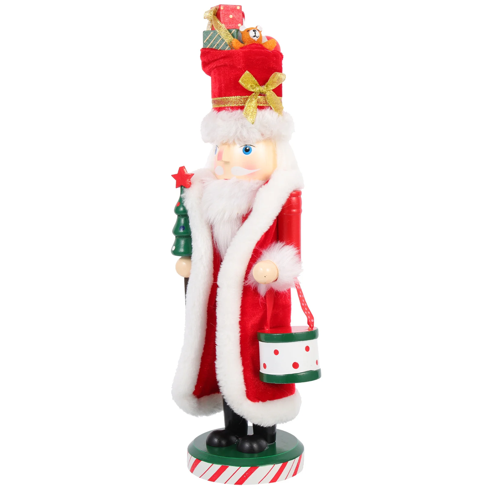 

Traditional Nutcracker Craft Wooden Christmas Decoration with Vibrant Colors Perfect for Home Office Desk Xmas Ornament