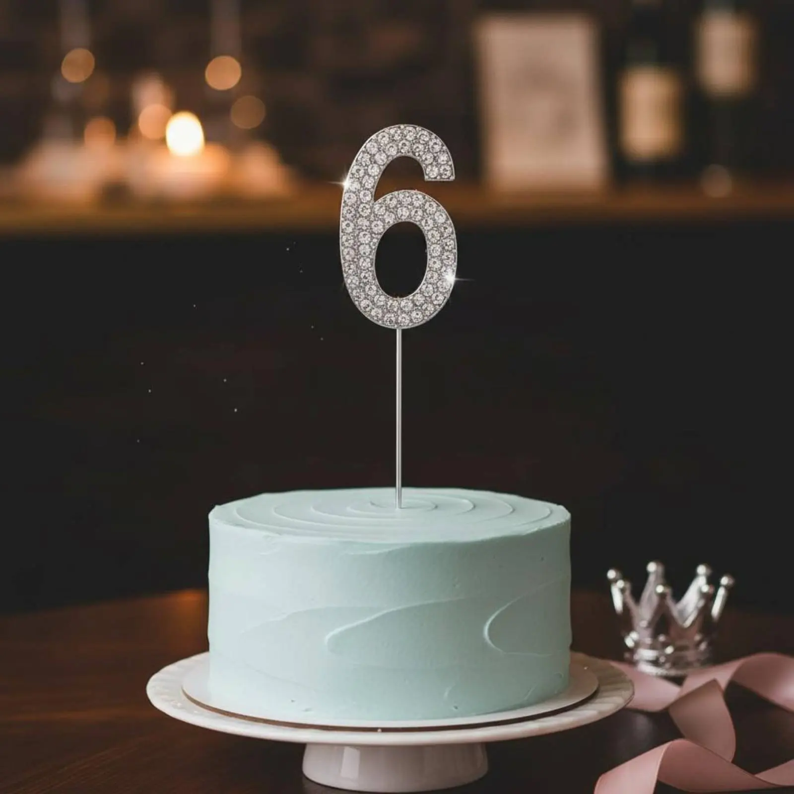 

Хрустальная корона-топпер для торта, сверкающая металлическая тиара королевы, многоразовая, долговечная, для подростков, на юбилейные мероприятия