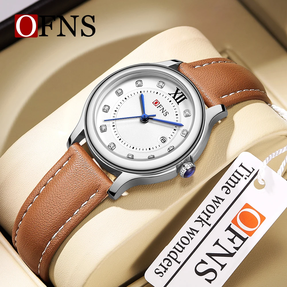 

OFNS 1513 Quartz Watch Simple and Personalized Trendy Women's Light Luxury Elegant Leisure Calendar Waterproof Women's Watch