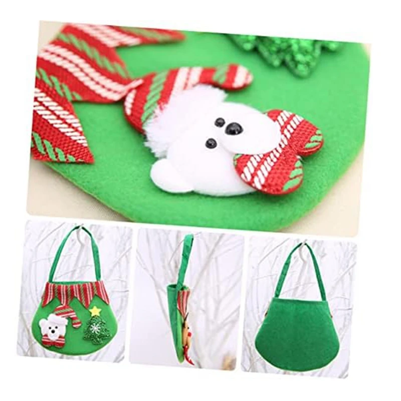 Christmas Kid Gifts Bags Xmas Treat Bag Christmas Candy Gift Bag Cartoon Storage Bags Christmas Candy Bag Durable image 5