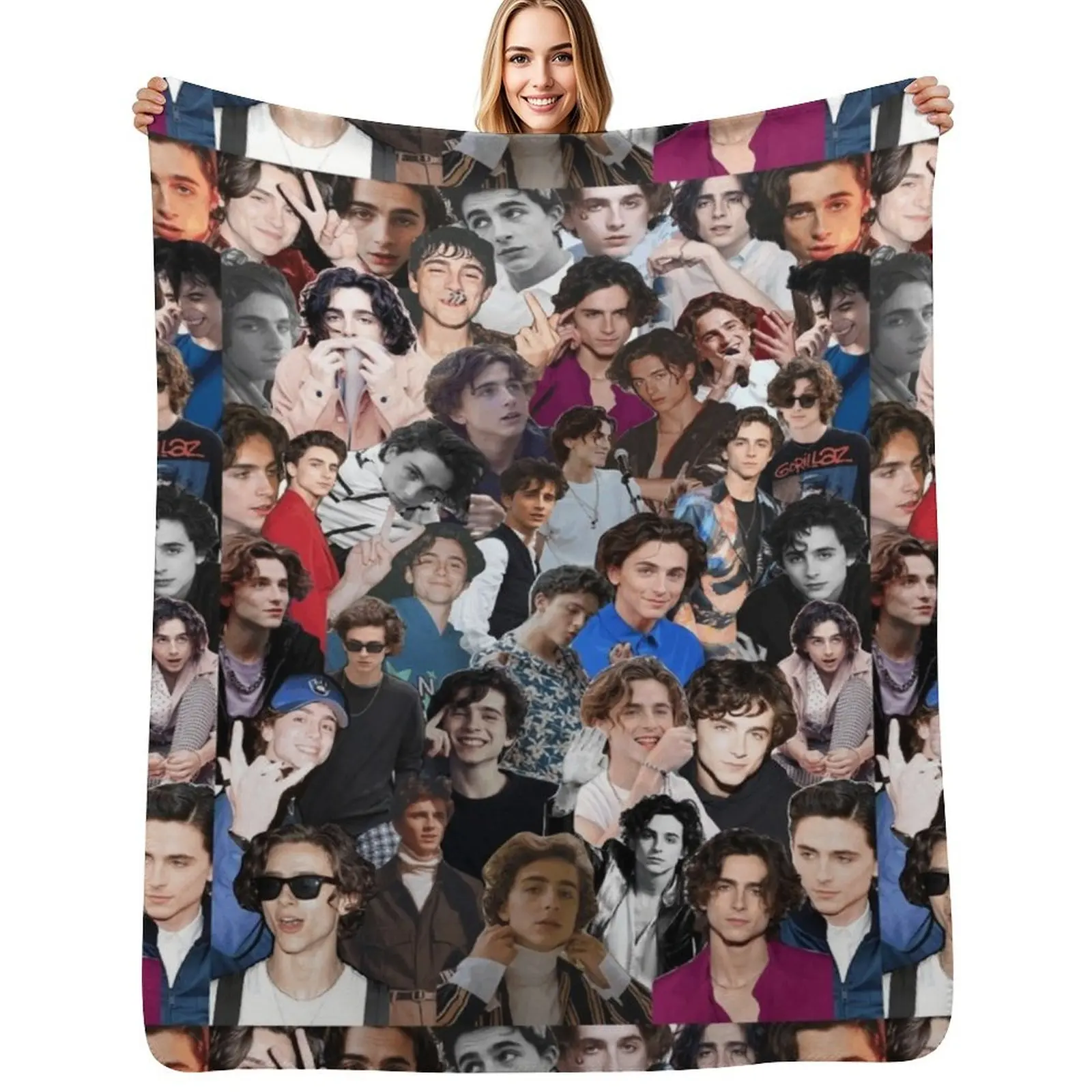 

timmy t collage Throw Blanket warm for winter Soft Plush Plaid Cute Plaid Decorative Sofas Blankets