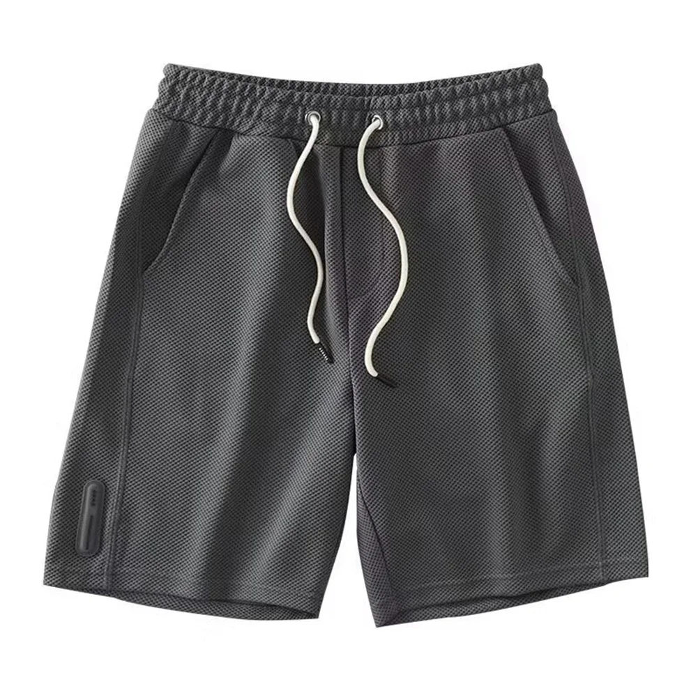 

Baggy Streetwear 2XL Korean Fitness Pant Solid Color Pattern Straight Pants Style Summer Suitable Gym Training