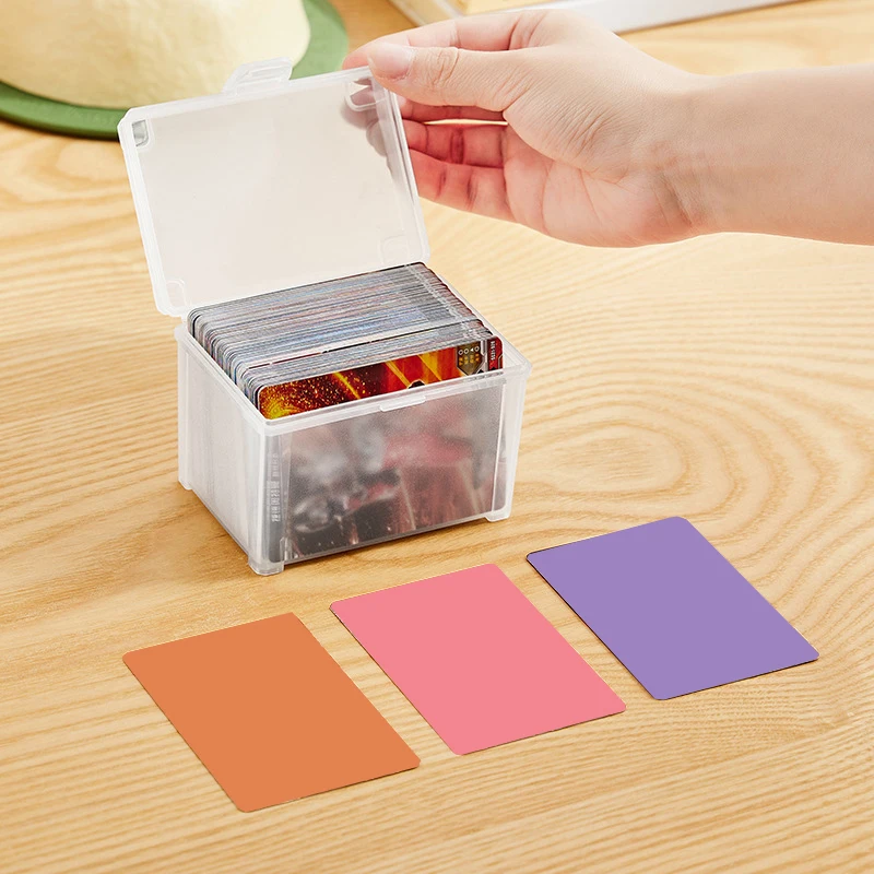 1/2pcs Card Storage Box For Game Cards Trading Cards Sports Cards Playing Card Case Clear Stackable Card Storage Box