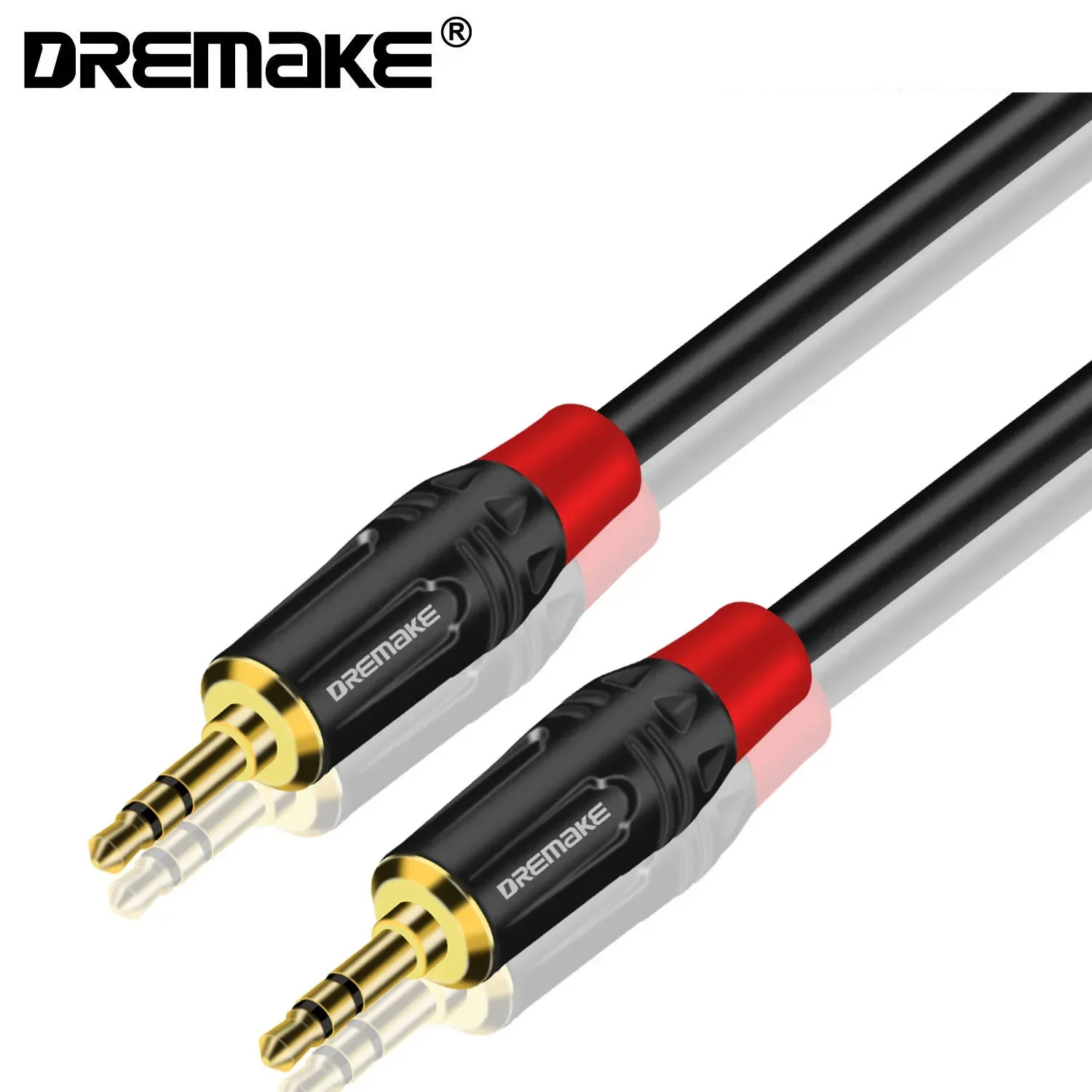 DREMAKE TRS 3.5mm Audio Cable Auxiliary Input Adapter Male To Male AUX Cord for Headphones Car Home Stereos Speaker