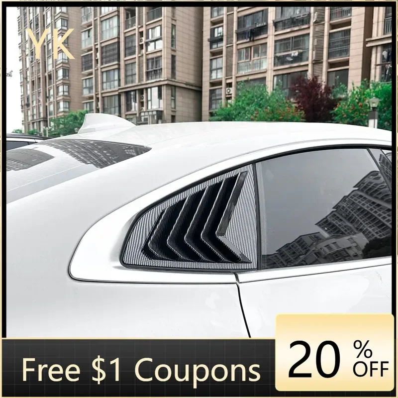 

For BMW 2 Series F44 2020-2023 ABS Carbon Fiber Car Rear Side Window Louver Shutter Trim Cover Car Accessories