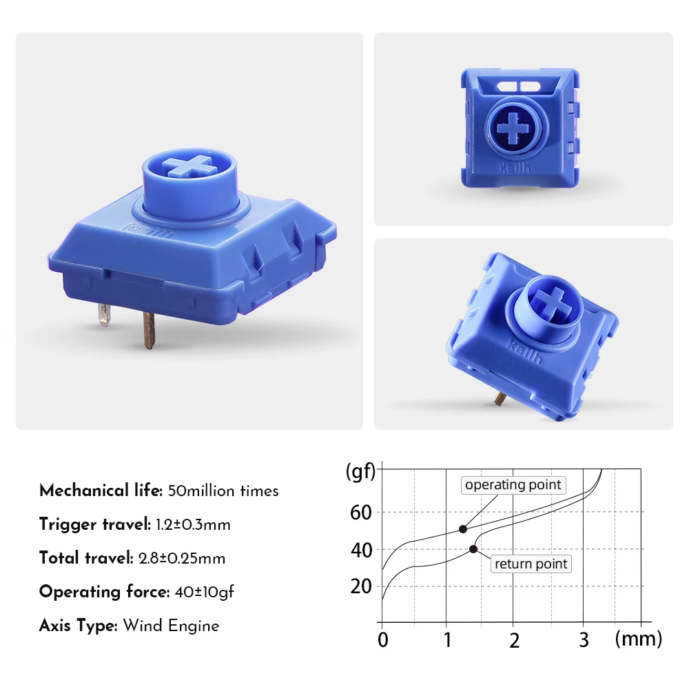 Haute42- COSMOX Crystal Low Profile Switches Kailh Custom Mechanical Keyboard Wind Engine Switches For Leverless Controller