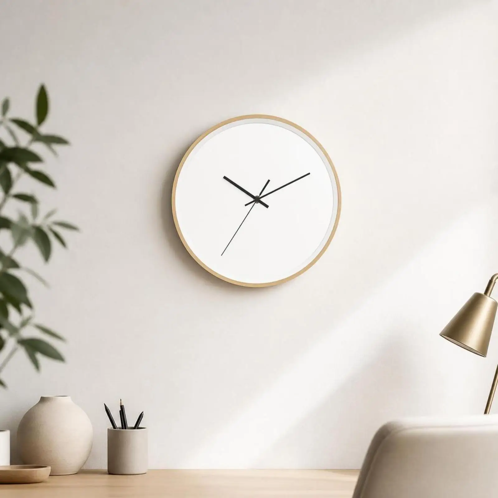 Blank Wall Clock Unfinished DIY Clock with Quartz Movement Decorative Custom for Designers, Studios, Offices
