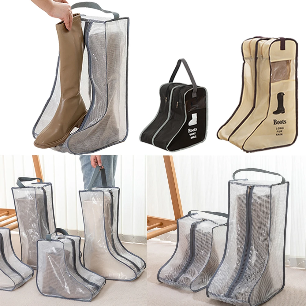 Portable Rain Boots Storage Bag Dust-proof Shoes Organizer Zipper Pouch Travel Shoes Protection Holder Bag Closet Organizer Bag