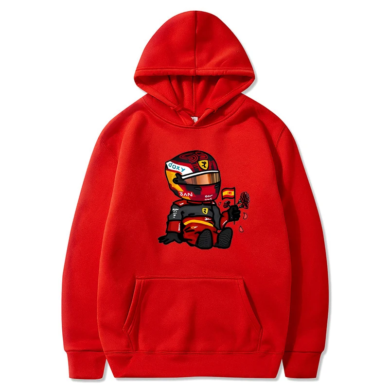 

Sainz Mini F1 Hoodies for Men Games Cartoon Graphic Sweatshirts Long Sleeve Y2k Clothes Men Clothing Harajuku Streetwear Women