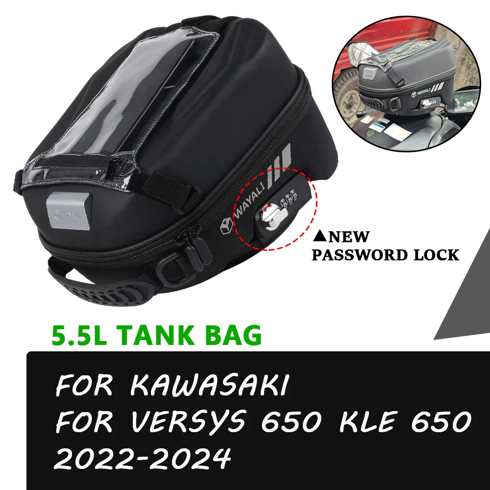 Motorcycle Accessories Fuel Tank Bag Luggage Backpack Tanklock Bags For Kawasaki Versys 650 KLE Versys650 KLE650 2022 2023 2024