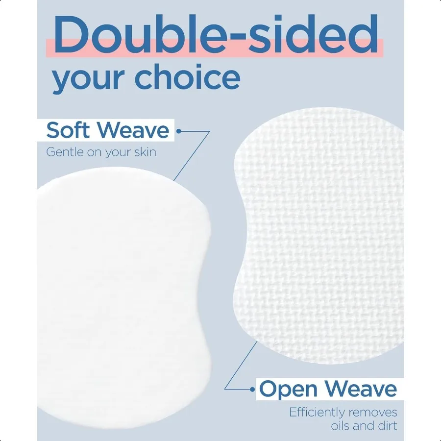 Exfoliating Cotton Rounds for face DoubleSided Round Cotton Pad for Face Makeup Toner Pads Lint Free Makeup Remover Pads Skin C